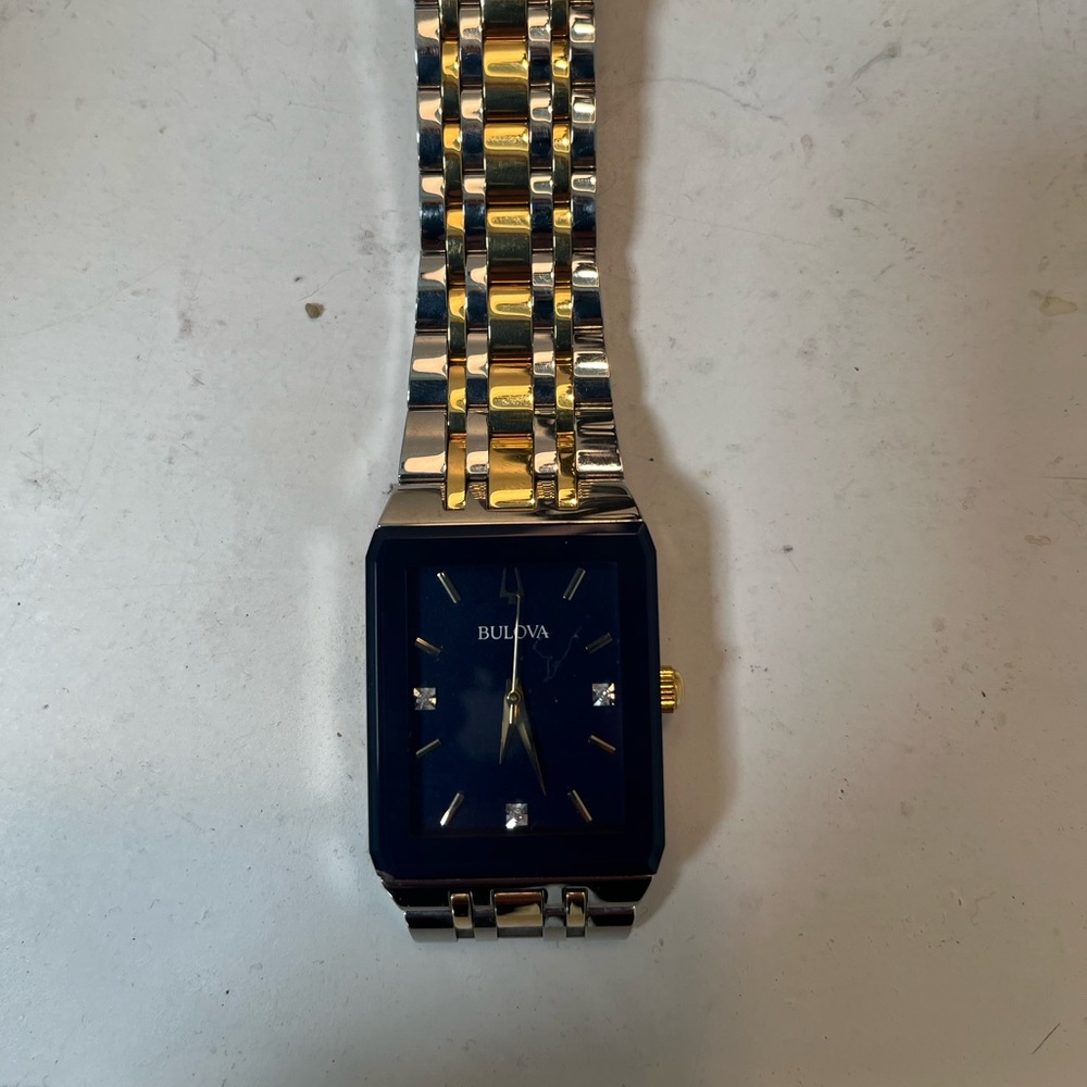 Bulova Men’s Quadra Diamond Accent Two-Tone 98D154